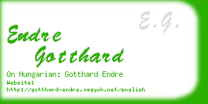 endre gotthard business card